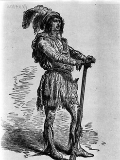 1800s portrait of Osceoloa, chief of the Seminoles