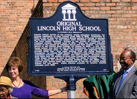 Original Lincoln High School Historical Marker