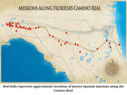 Mission Along Florida's Camino Real Map